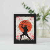 Samurai Warrior Japanese Swordsman Briefkaart (Staand voorkant)