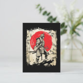 Samurai Warrior Japanse Hero Japan Zwaardmannen Briefkaart (Staand voorkant)