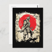 Samurai Warrior Japanse Hero Japan Zwaardmannen Briefkaart (Voorkant / Achterkant)