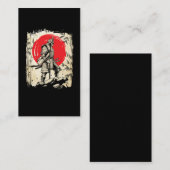 Samurai Warrior Japanse Hero Japan Zwaardmannen Visitekaartje (Voorkant / Achterkant)