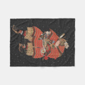 Samurai Warrior Japanse kunst Fleece Deken (Voorkant (Horizontaal))