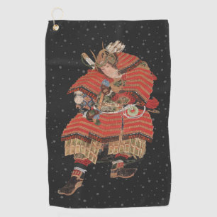 Samurai Warrior Japanse kunst Golfhanddoek