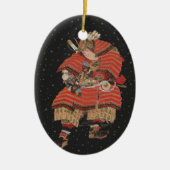 Samurai Warrior  Japanse kunst Keramisch Ornament (Voorkant)