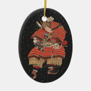 Samurai Warrior  Japanse kunst Keramisch Ornament
