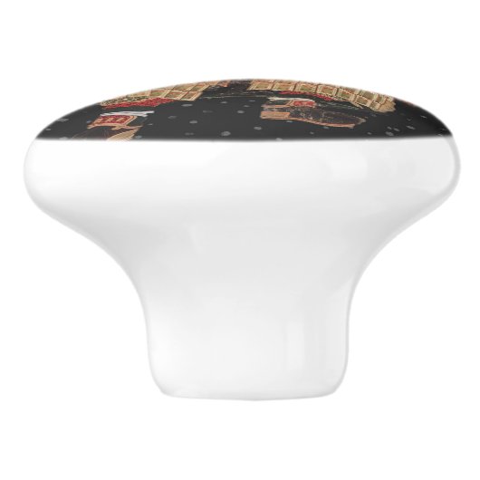 Samurai Warrior  Japanse kunst Keramische Knop (Zijkant)