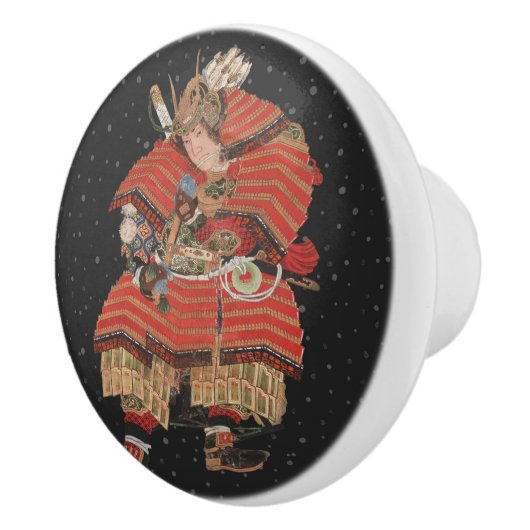 Samurai Warrior Japanse kunst Keramische Knop (Rechts)