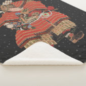 Samurai Warrior  Japanse kunst Sherpa Deken (3/4)