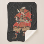 Samurai Warrior Japanse kunst Sherpa Deken (Voorkant)