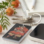 Samurai Warrior  Japanse kunst Sleutelhanger (Voorkant Rechts)