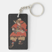 Samurai Warrior  Japanse kunst Sleutelhanger (achterkant)