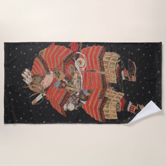 Samurai Warrior  Japanse kunst Strandlaken (Voorkant)