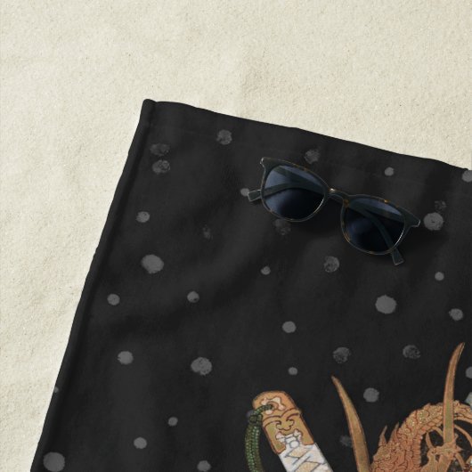 Samurai Warrior  Japanse kunst Strandlaken (In situ)