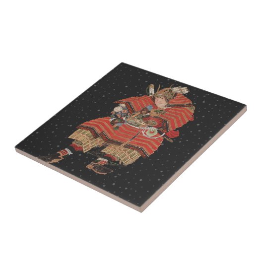 Samurai Warrior Japanse kunst Tegeltje (Zijkant)