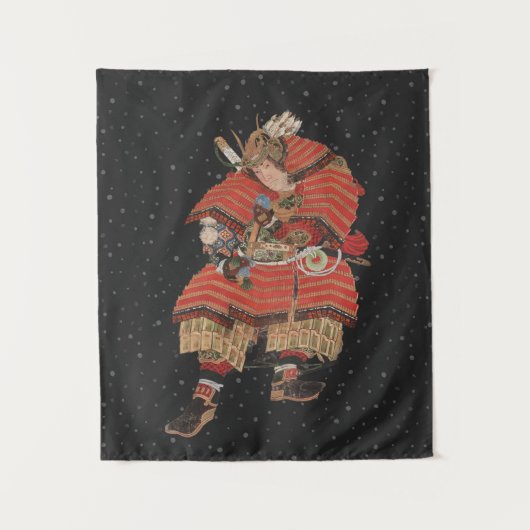 Samurai Warrior  Japanse kunst Wandkleed (Voorkant)