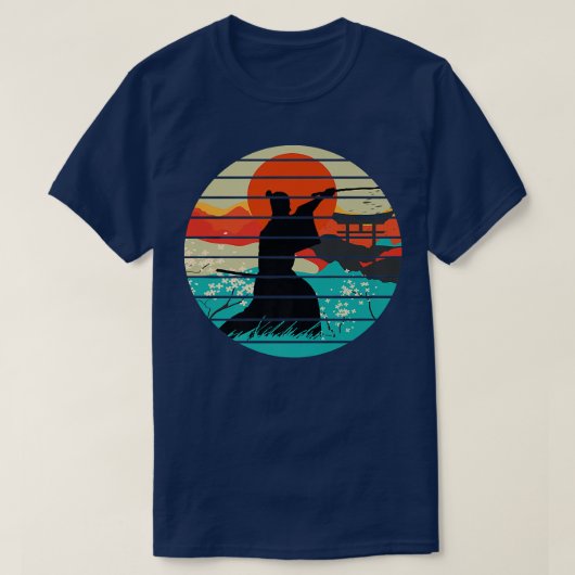 Samurai Warrior Japanse Sword Retro (2) T-shirt (Design voorkant)