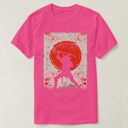 Samurai Warrior Japanse zwaardvechter T-shirt (Design voorkant)