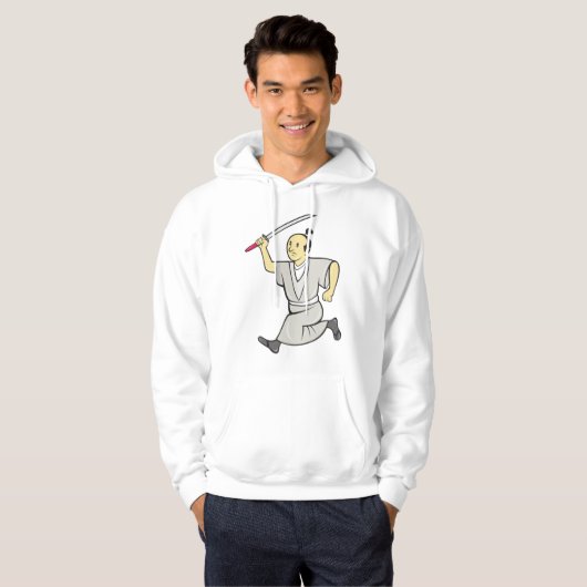 Samurai Warrior Mannen Hoodie (Voorkant volledig)