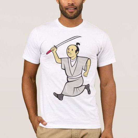 Samurai Warrior Mannen T-shirt (Voorkant)
