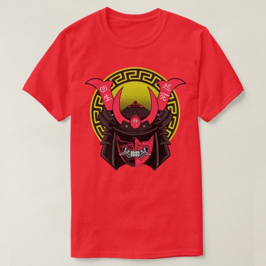 Samurai Warrior Mask Graphic (2) T-shirt (Design voorkant)