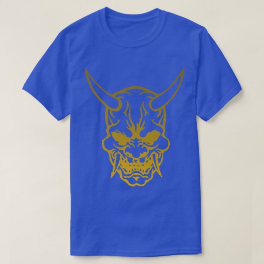Samurai Warrior Mask, Hannya Oni Mask Japan Anime T-shirt (Design voorkant)