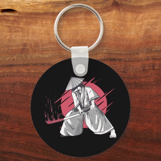 Samurai Warrior met Katana Sleutelhanger (Voorkant)