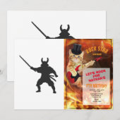 Samurai Warrior met zwaard - Kies achterkleur Kaart (Voorkant / Achterkant)