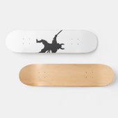 Samurai Warrior met zwaard - Kies achterkleur Persoonlijk Skateboard (Horizontaal)