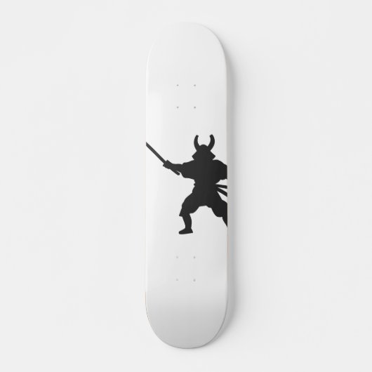 Samurai Warrior met zwaard - Kies achterkleur Persoonlijk Skateboard (Voorkant)