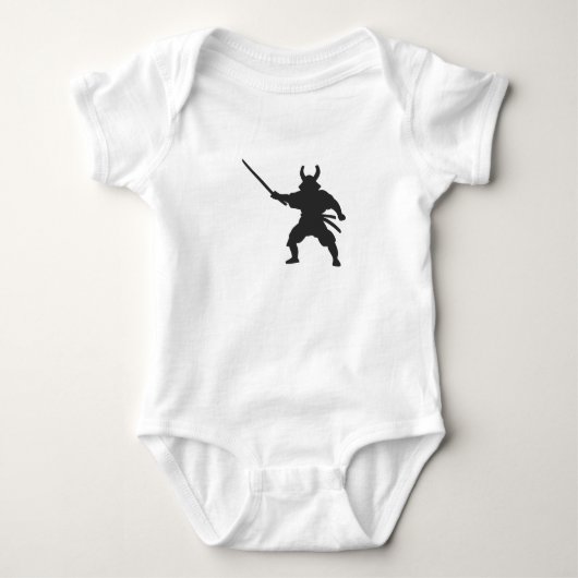 Samurai Warrior met zwaard - Kies achterkleur Romper (Voorkant)