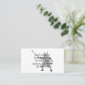 Samurai Warrior met zwaard - Kies achterkleur Visitekaartje (Staand voorkant)