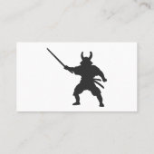 Samurai Warrior met zwaard - Kies achterkleur Visitekaartje (Achterkant)