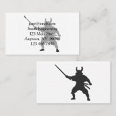 Samurai Warrior met zwaard - Kies achterkleur Visitekaartje (Voorkant / Achterkant)