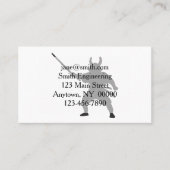 Samurai Warrior met zwaard - Kies achterkleur Visitekaartje (Voorkant)