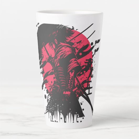 Samurai Warrior Mug – Bushido Code Design Latte Mok (Voorkant)