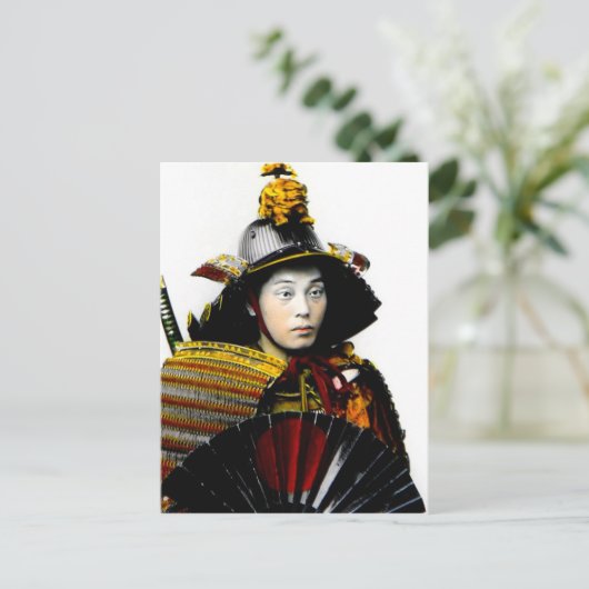 Samurai Warrior of Old Japan  Warrior 侍 Briefkaart (Staand voorkant)