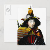 Samurai Warrior of Old Japan Warrior 侍 Briefkaart (Voorkant / Achterkant)