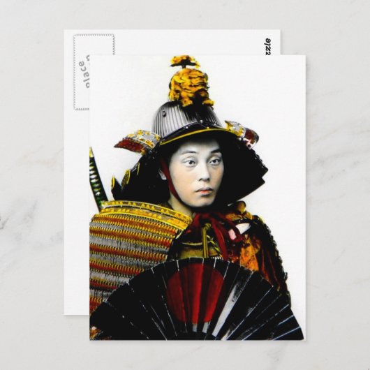 Samurai Warrior of Old Japan Warrior 侍 Briefkaart (Voorkant / Achterkant)