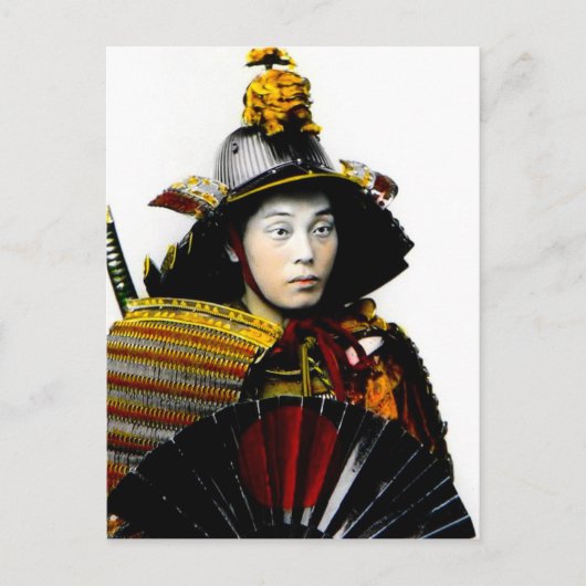 Samurai Warrior of Old Japan Warrior 侍 Briefkaart (Voorkant)