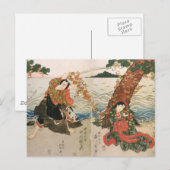 Samurai Warrior op het strand Briefkaart (Voorkant / Achterkant)