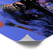 Samurai Warrior Portretten in gewaagde graffiti ku Poster (Hoek)