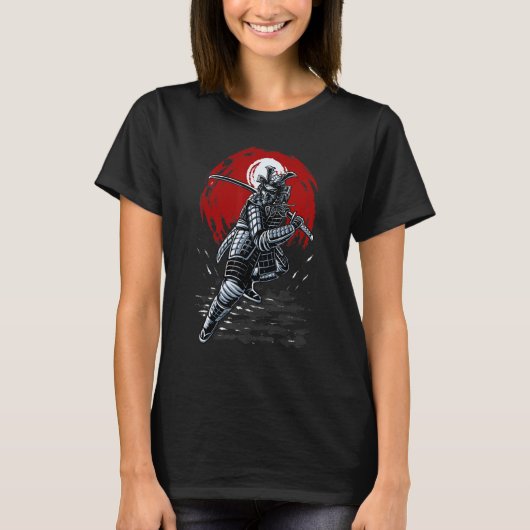 Samurai Warrior Red Circle T-shirt (Voorkant)