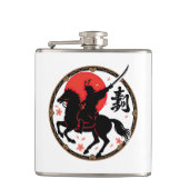 Samurai Warrior Rising Sun Flask Heupfles (Voorkant)