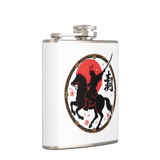 Samurai Warrior Rising Sun Flask Heupfles (Rechts)