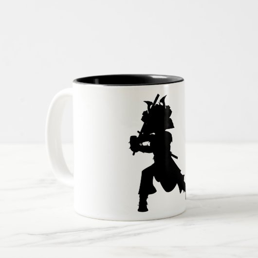 Samurai Warrior Silhouette Mok (Voorkant links)