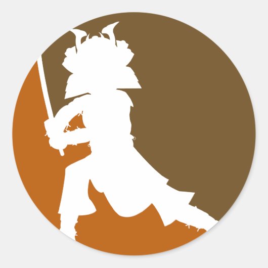 Samurai Warrior Silhouette Sticker (Voorkant)