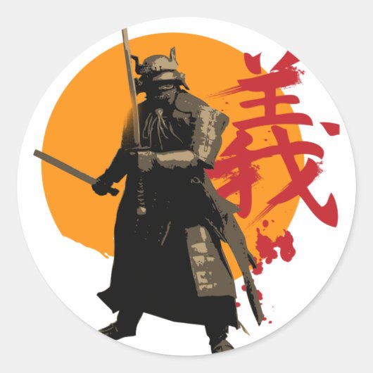 Samurai Warrior Sticker (Voorkant)