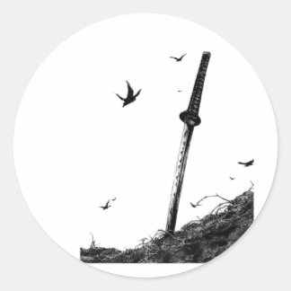 Samurai Warrior Sticker - Japanese Ink Art Viny