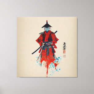 Samurai Warrior Stretched Canvas Afdrukken