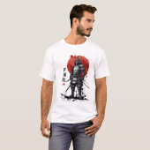 Samurai Warrior T-shirt – Japanse Bushido kunst (Voorkant volledig)