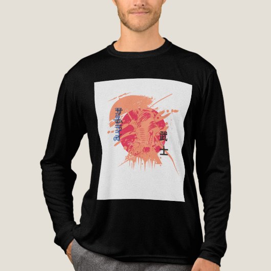 Samurai Warrior T-Shirt – Japanse grafische kunst (Voorkant volledig)